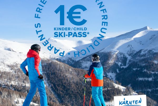 Elternfreundlich sparen: 1€ Skipass für Kinder im Skigebiet Bad Kleinkirchheim. Winterurlaub auf der Sonnenseite der Alpen